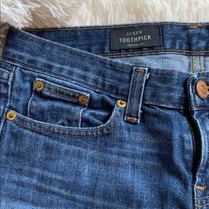 J crew toothpick ankle jeans